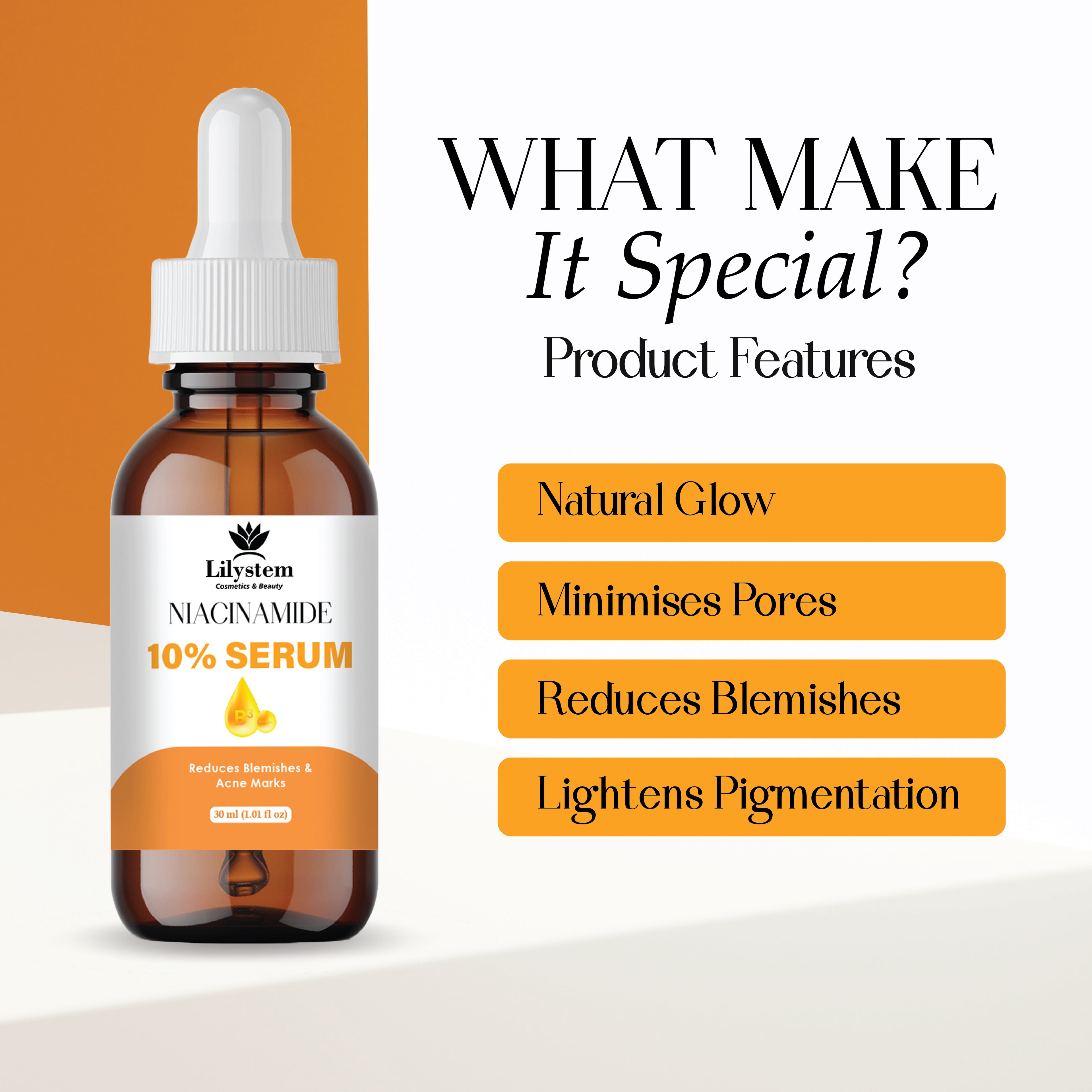 Niacinamide Serum 10% + Zinc 1% – Advanced Face Serum for Pore Minimizing, Oil Control & Brightening