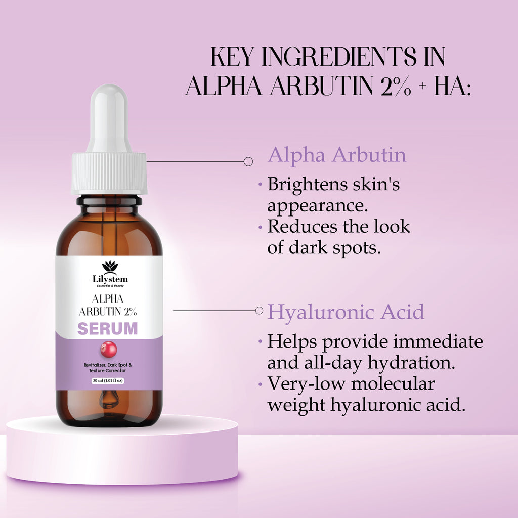 Alpha Arbutin Serum for Dark Spots, Hyperpigmentation & Uneven Skin Tone – Brightening Face Serum with Hyaluronic Acid & Niacinamide