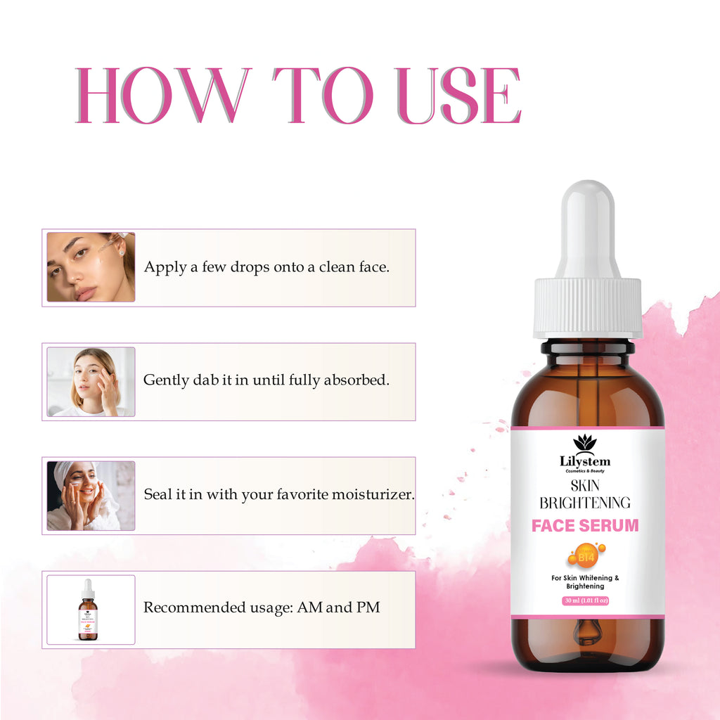 Skin Brightening Serum with Vitamin C, Hyaluronic Acid & Niacinamide – Dark Spot Corrector for Face, Hyperpigmentation Treatment, Hydrating & Anti-Aging Serum for Radiant