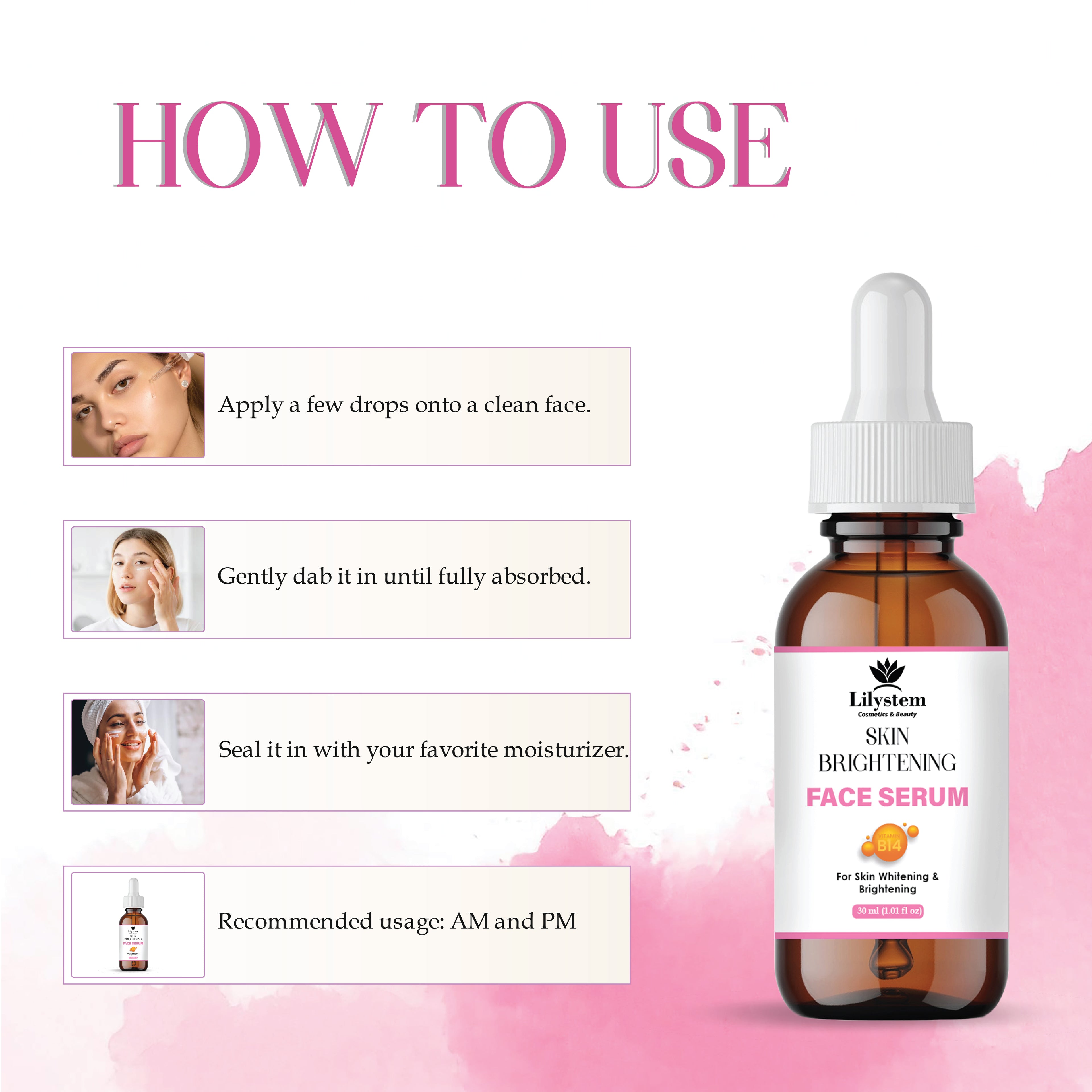 Skin Brightening Serum with Vitamin C, Hyaluronic Acid & Niacinamide – Dark Spot Corrector for Face, Hyperpigmentation Treatment, Hydrating & Anti-Aging Serum for Radiant